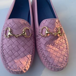 COPY - Robert Zur pink woven leather driving Moccasins size 6.5 new never used.